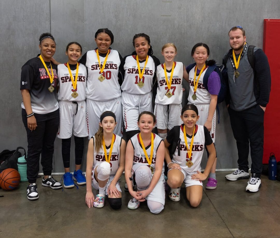 Top Achievers 6th Grade Lady Sparks Black Team Wins the 2023 Select Division 6/7th Grade Overall Championship.
