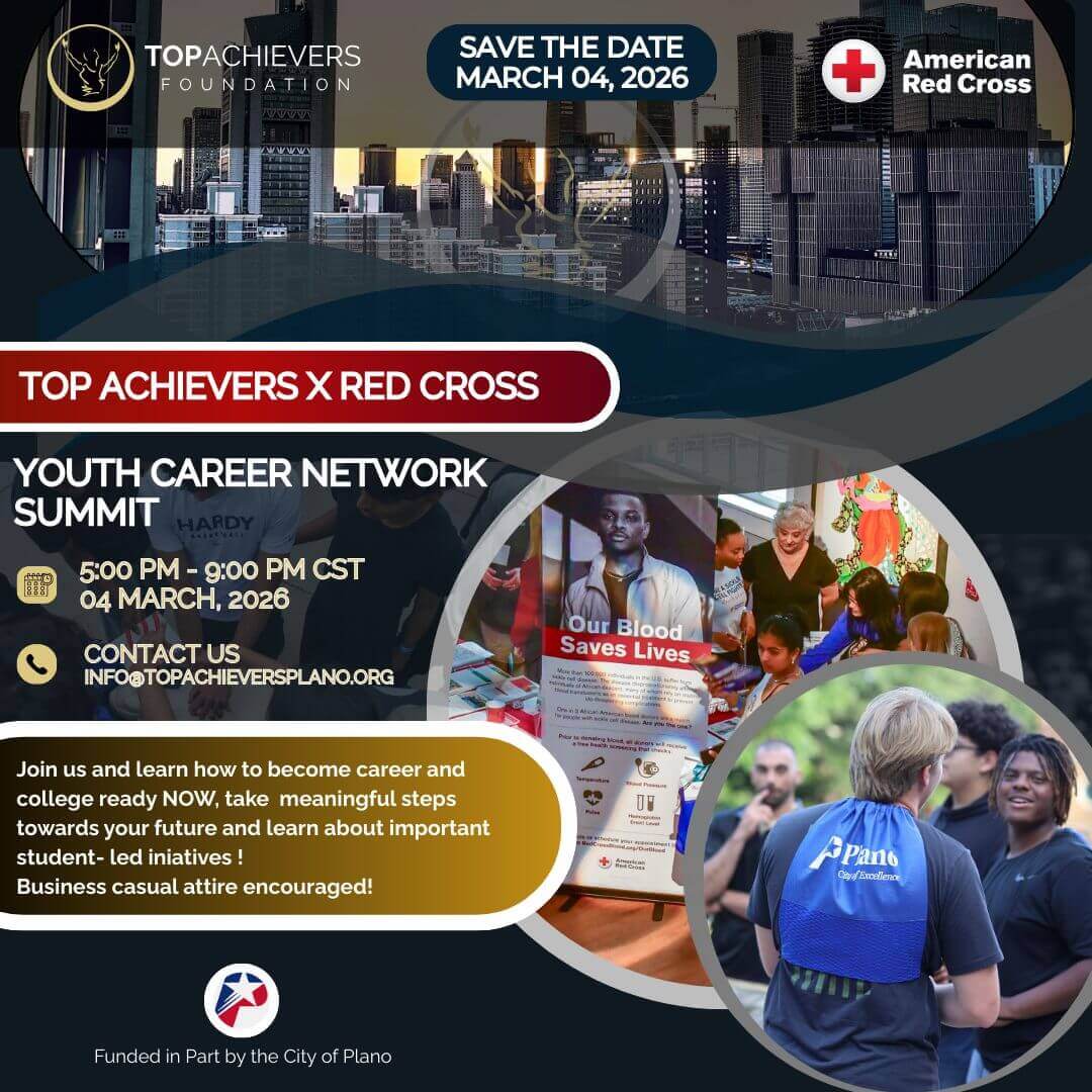 Youth Career Network Summit 2026 flyer with event details and Red Cross partnership.